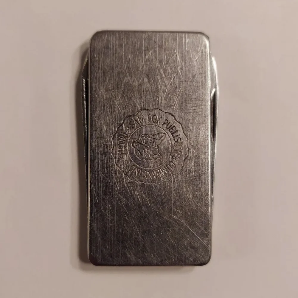 SAM FOX MUSIC PUBLISHING ANTIQUE SILVER  (ITALY) MONEY CLIP NAIL FILE VERY RARE!